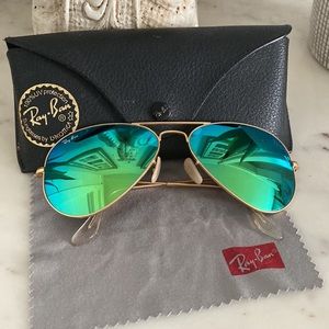 Ray-ban 58mm Mirrored Aviator Sunglasses